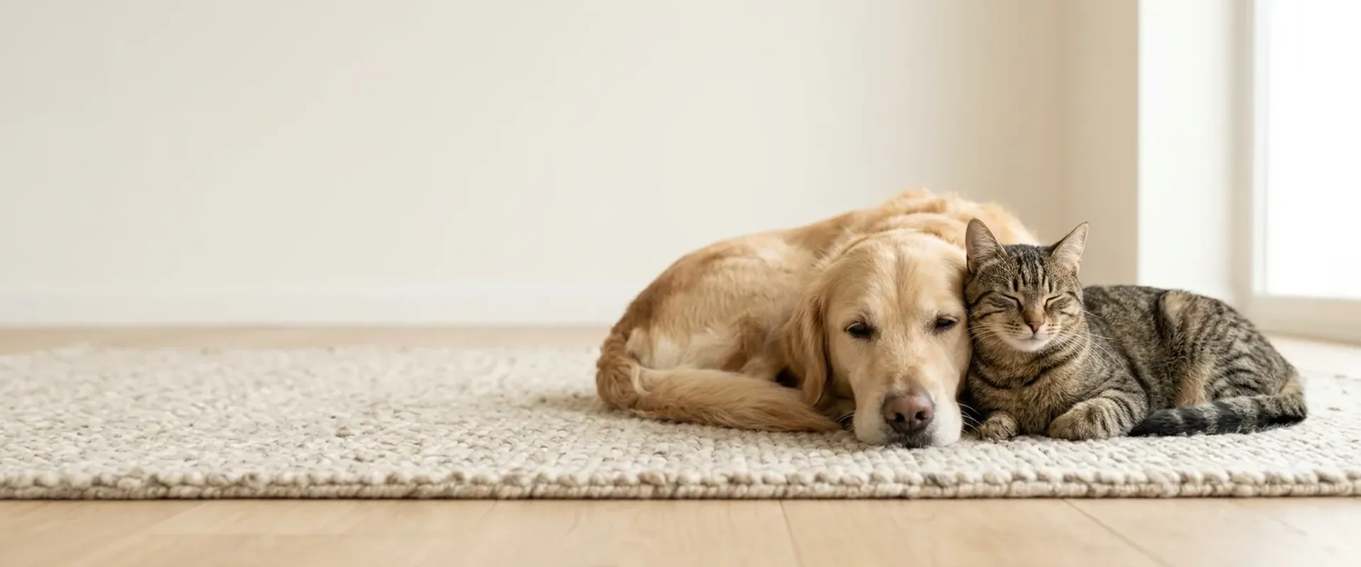 Góndola con productos surtidos para mascotas